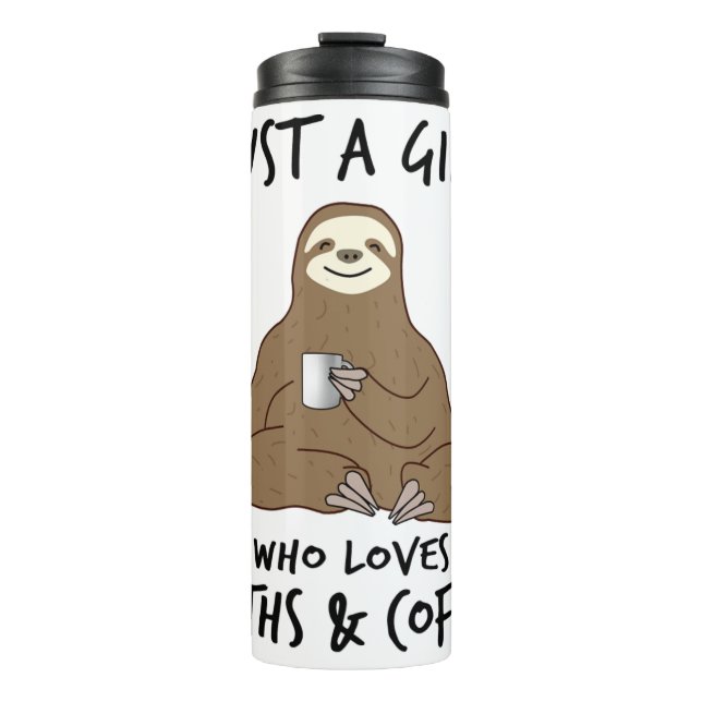 Garrafa Térmica Só uma garota que ama café da Sloths (Frente)