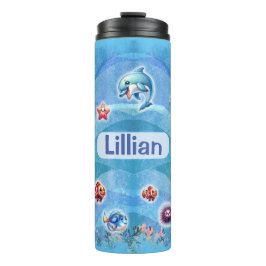 Garrafa Térmica Sob O Tema Do Mar Personalizado