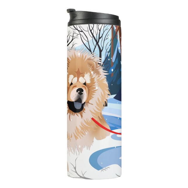 Garrafa Térmica SOBRE O RIO Tumbler térmico Red Chow (Rotação à direita)