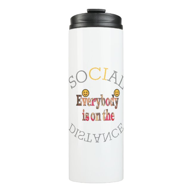 Garrafa Térmica Sobreviveremos à COVID-19 - Uma Mensagem de Força (Frente)