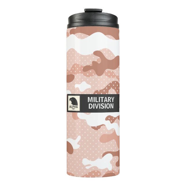 Garrafa Térmica Soft Peach Camouflage Pattern (Frente)