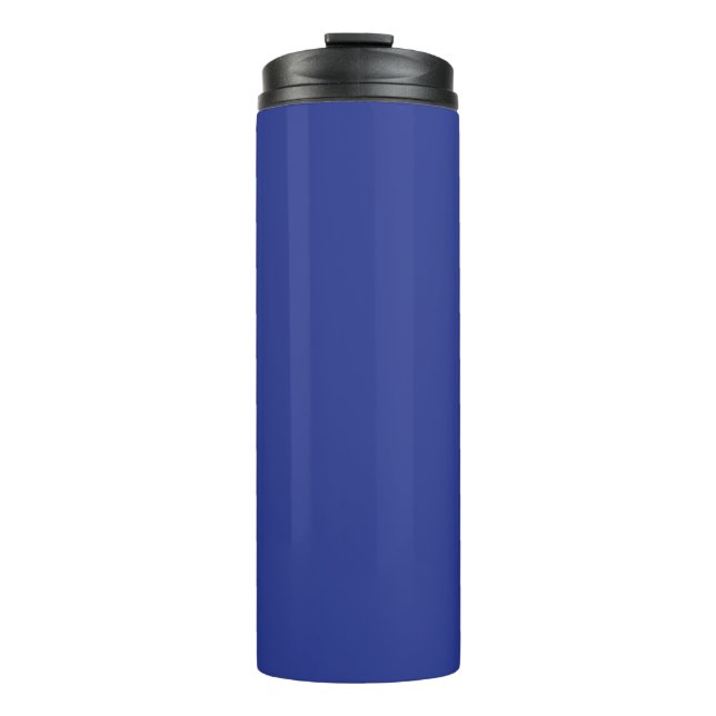 Garrafa Térmica Solid Deep Blue Backdrop | Bold Minimalist Design (Frente)