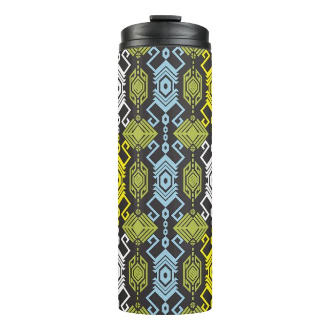 Garrafa Térmica Songket Tenun: Motif indonésio Tradicional. (Frente)