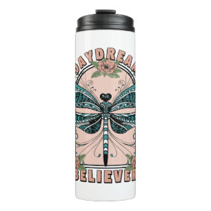 Garrafa Térmica Sonho de dia, Dragão de Cuta, Design Floral Bonito