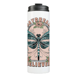 Garrafa Térmica Sonho de dia, Dragão de Cuta, Design Floral Bonito