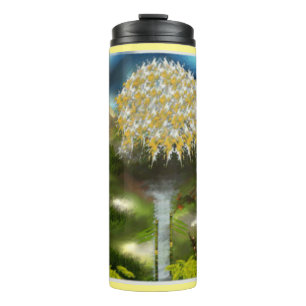 Garrafa Térmica Sonho de Olhos Surreais de Dandelions