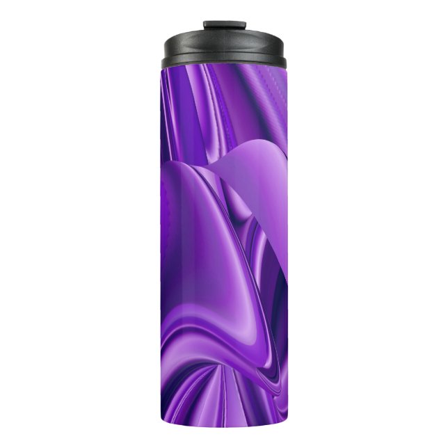 Garrafa Térmica Sonhos de Arco-Íris de Flor Roxo (Frente)