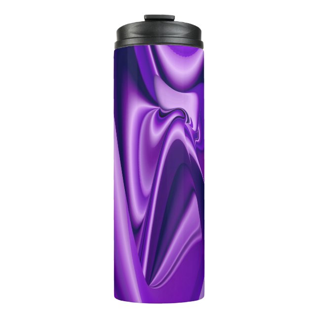 Garrafa Térmica Sonhos de Arco-Íris de Flor Roxo (Frente)