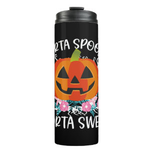 Garrafa Térmica Sorta Doce Sorta Spooky Abóbora do Dia das Bruxas