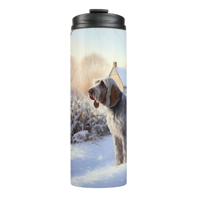 Garrafa Térmica Spinone Italiano Deixe Nevar Natal (Frente)