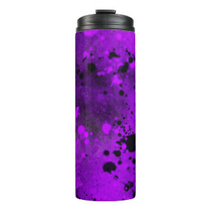 Garrafa Térmica Splatter de pintura roxa