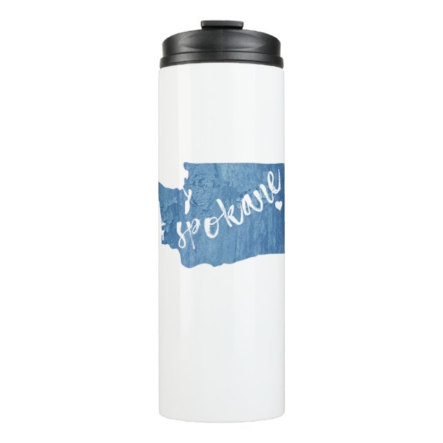 Garrafa Térmica Spokane Washington Wood Grain (Frente)