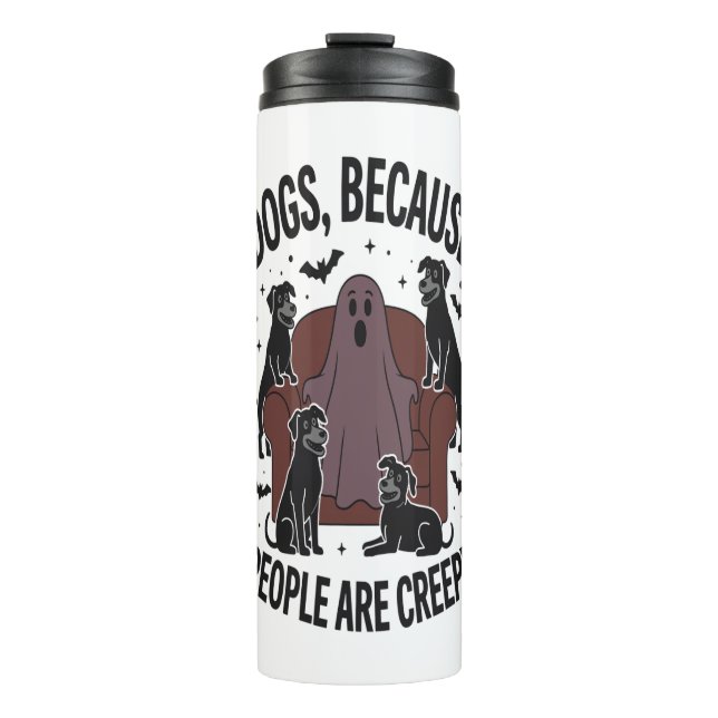 Garrafa Térmica Spooky Halloween Dog Spooky Ghost 2 (Frente)