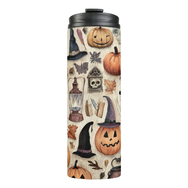 Garrafa Térmica Spooky Season Sips - Tumbler térmico do Halloween (Frente)