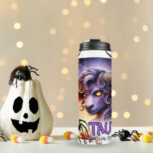 Garrafa Térmica Spooky Taurus Zodiac Halloween Presente