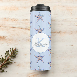 Garrafa Térmica Starfish Pattern Beach Marine Custom Name