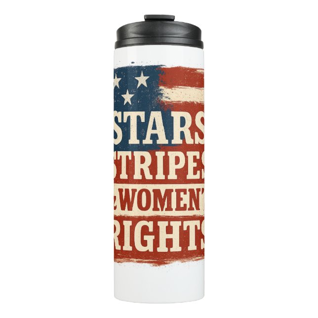Garrafa Térmica Stars, Stripes & Women’s Rights Distressed Flag (Frente)