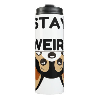 Garrafa Térmica Stay Weird Funny Boston Terrier Cartoon Dog