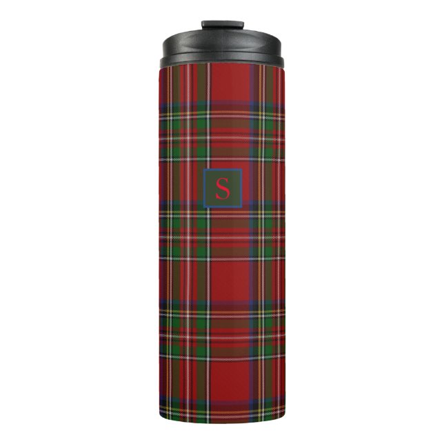 Garrafa Térmica Stewart Tartan Personalizado Oferece-Lhe Homens (Frente)