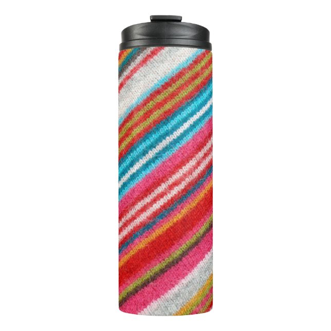 Garrafa Térmica Striped woolen fabric. More fabrics in my port. (Frente)