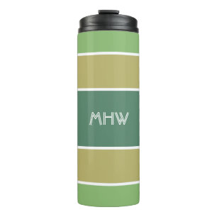 Garrafa Térmica Stripes Tumbler de monograma personalizado padrão