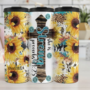 Garrafa Térmica Strong Cross: Proverbs 31:25