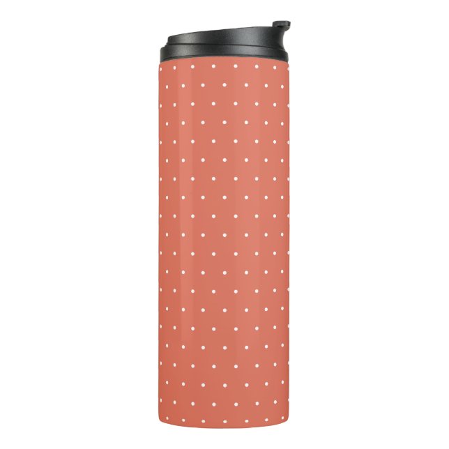 Garrafa Térmica Stylish Terracotta Tumbler with White Dot Design (Giro à esquerda)