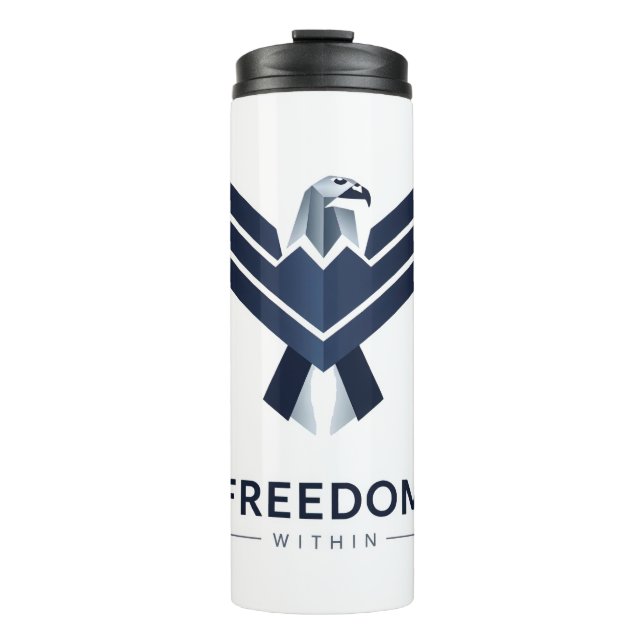 Garrafa Térmica Stylized Blue Eagle "Freedom Within" (Frente)
