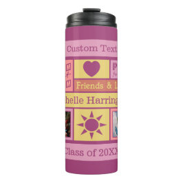 Garrafa Térmica SUAS FOTOS, NOME E TEXTO - Tumbler personalizado d