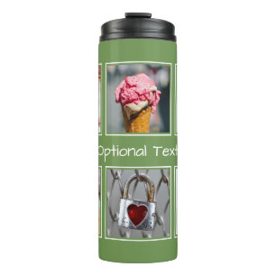 GARRAFA TÉRMICA SUAS FOTOS, TEXTO E COR