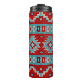 Garrafa Térmica Sudoeste Mesas Turquoise & Red