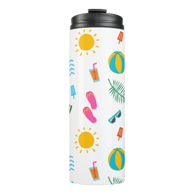 Garrafa Térmica Summer Beach Pattere Thermal Tumbler (Frente)