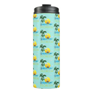 Garrafa Térmica Summer Florida Sailboat Sunset Coaster Beach