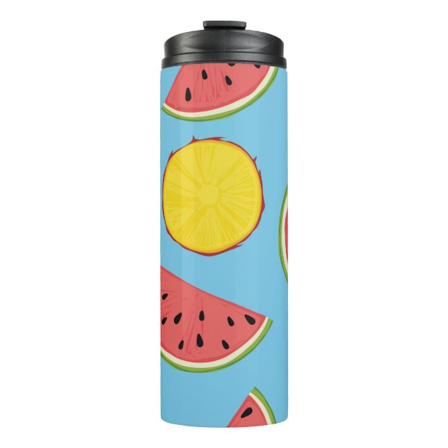Garrafa Térmica Summer pattern with pineapple and watermelonart,ba (Frente)