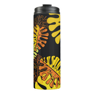 Garrafa Térmica Summer Tropical Leaves Vintage Design