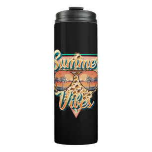 Garrafa Térmica Summer Vibes   Vintage Sunglass   Sunset de praia