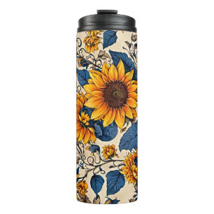 Garrafa Térmica Sunflower Bloom Thermal Tumbler - Sip em Sunshine