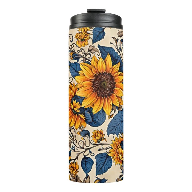 Garrafa Térmica Sunflower Bloom Thermal Tumbler - Sip em Sunshine (Frente)