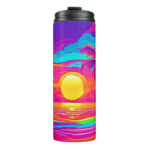 Garrafa Térmica Sunset Azul e Laranja
