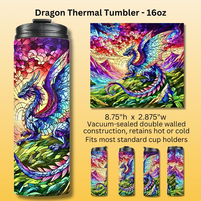 Garrafa Térmica sunset Dragon 16oz  (Criador carregado)