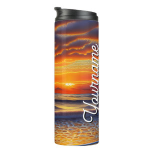 Garrafa Térmica Sunset Exótico de Praia em Barbados