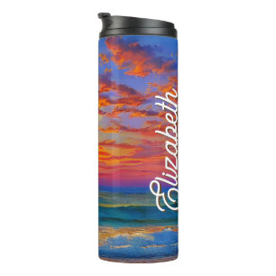Garrafa Térmica Sunset Tropical Beach Viagem