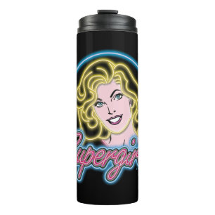 Garrafa Térmica Supergirl Retro Neon Lights Graphic