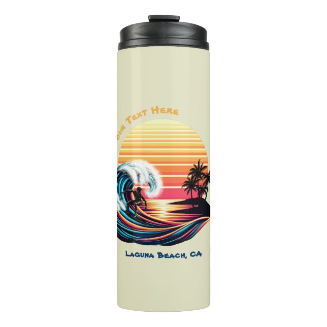 Garrafa Térmica Surfar no Sunset (Frente)