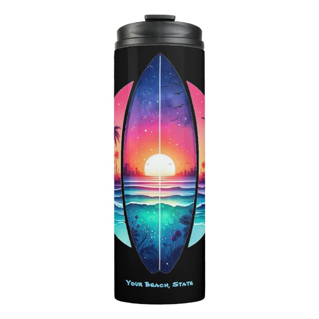 Garrafa Térmica Surfboard no Sunset (Frente)
