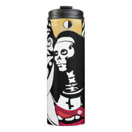 Garrafa Térmica Surrealismo monocromático: Design de animação góti