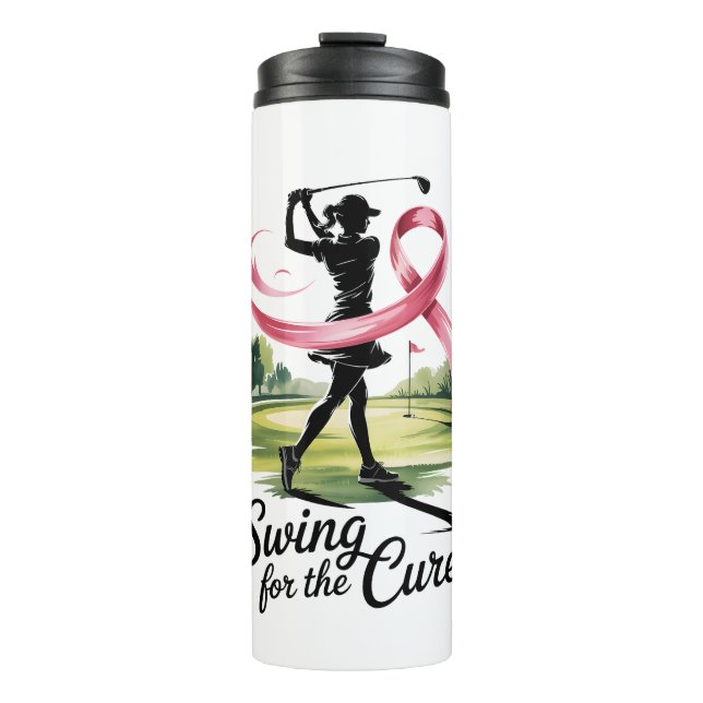 Garrafa Térmica Swing para o Cancer do Cure Golf Breast (Frente)