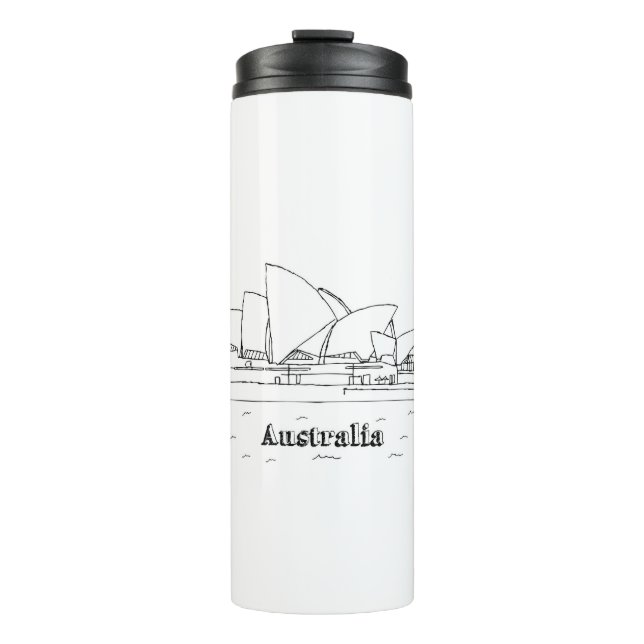 Garrafa Térmica Sydney Austrália - Férias de Arte Desenhando Féria (Frente)