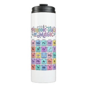 Garrafa Térmica Tabela Periódica de Magia do Unicórnio Presente Fo