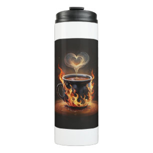 Garrafa Térmica Taça de café de Natal com arte a vapor de coração